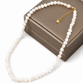 Real Natural Baroque Freshwater Pearl Choker Necklace for Women Girl Gift Popular AA 5-6mm 8-9mm Pearl Jewelry Necklace