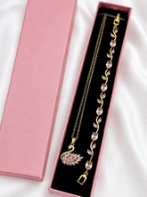Tulip Bracelet and Swan Necklace Set for Women