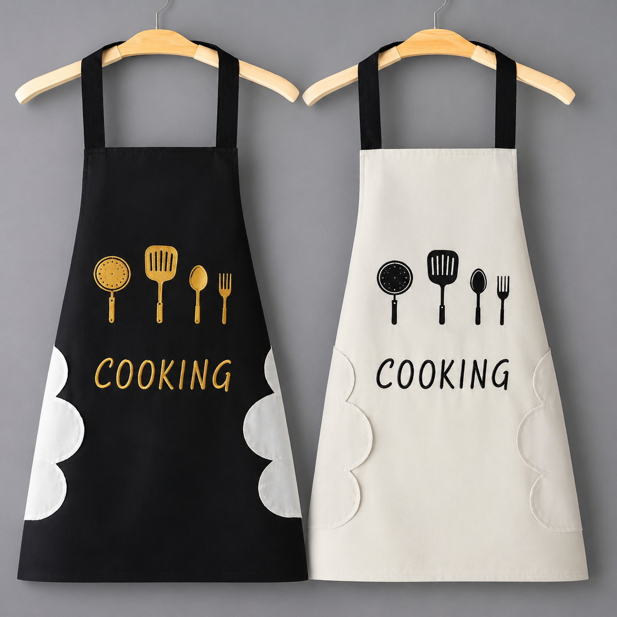 Kitchen Household Cooking Apron Men Women Oil-Proof Waterproof Adult Waist Fashion Coffee Overalls Apron Kitchen Supplies