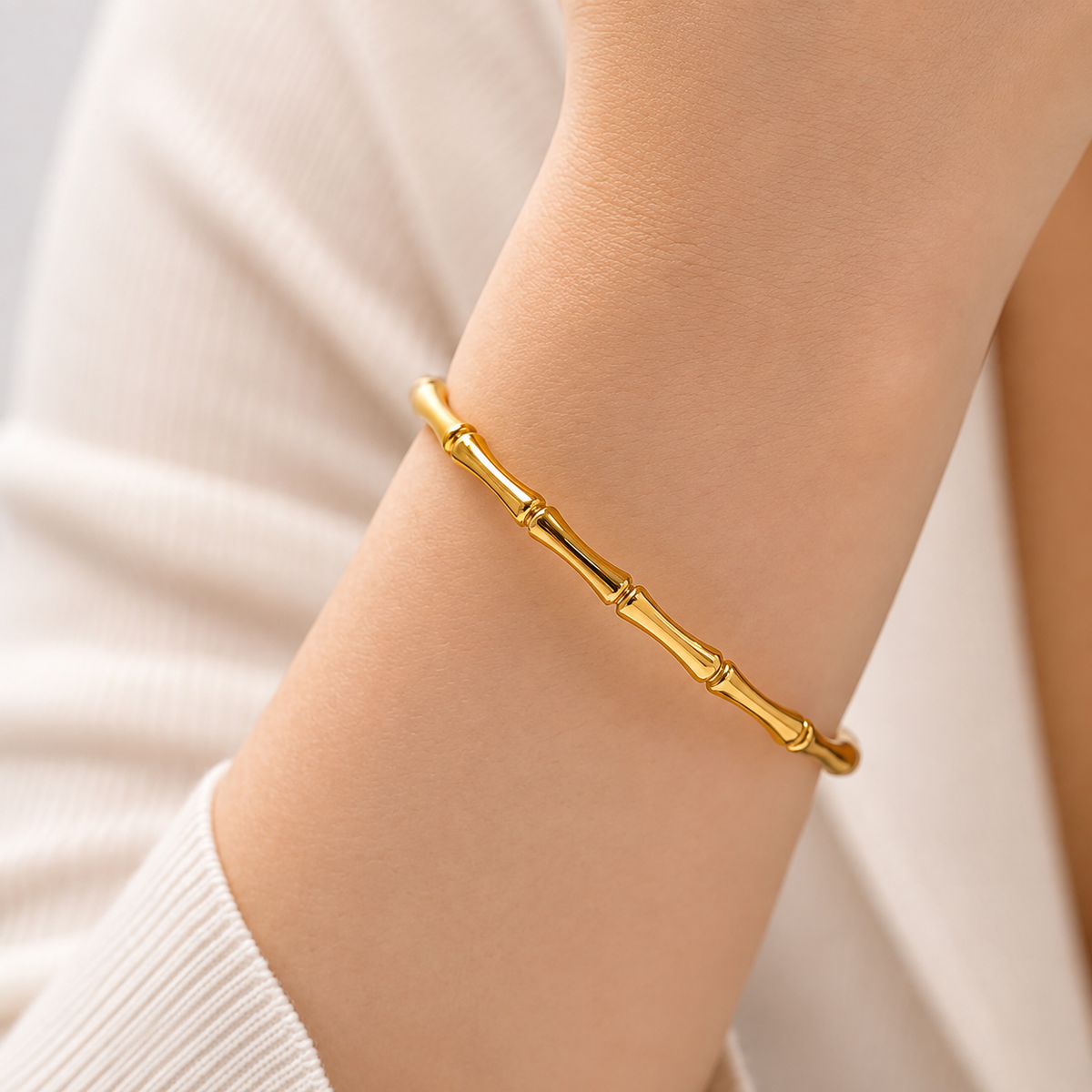 Bamboo Korean Bangle for Women | Trendy Daily Wear Jewelry