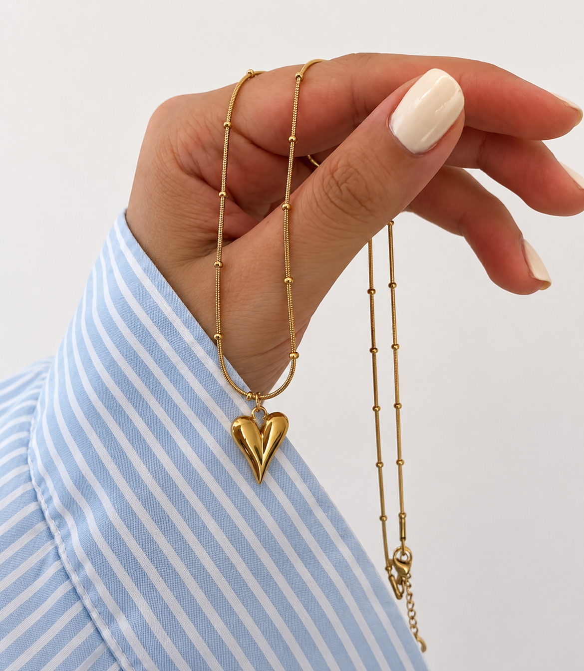 Heart Pendant Necklace for Women | Korean Golden Necklace